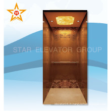 Accueil Ascenseur avec gravure en or rose Acier inoxydable Xr-J03